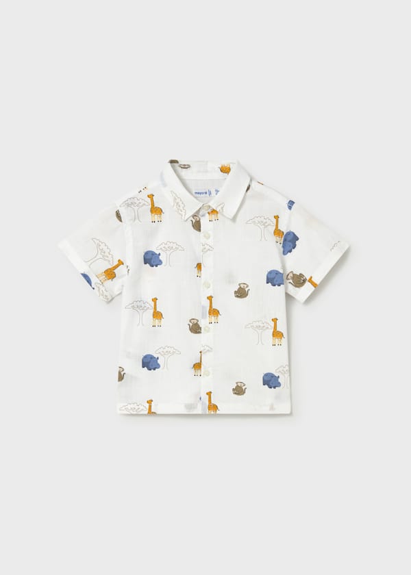 Mayoral Usa Inc Safari Animals Print Button Up Shirt - Little Miss Muffin Children & Home