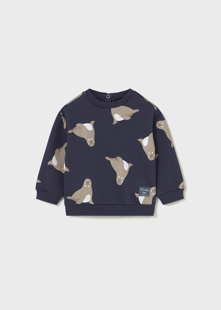 dark blue seal sweatshirt for boys