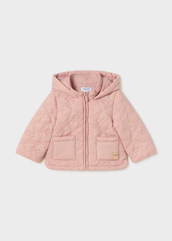 Mayoral Usa Inc Mayoral Baby Quilted Heart Jacket in Blush - Little Miss Muffin Children & Home