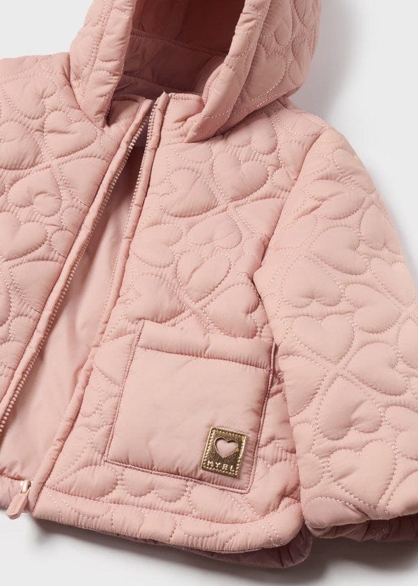 Mayoral Usa Inc Mayoral Baby Quilted Heart Jacket in Blush - Little Miss Muffin Children & Home