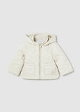 Mayoral Baby Quilted Heart Jacket in Stone