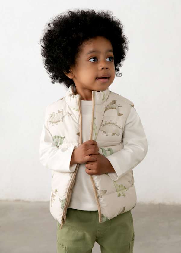 Reversible Printed Puffer Vest