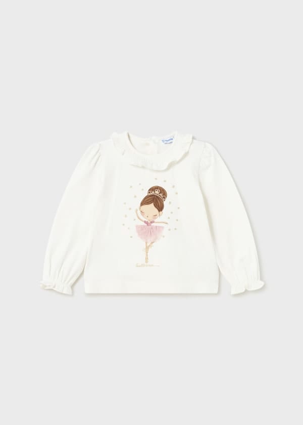 Mayoral Usa Inc Mayoral Ruffled Collar Long Sleeve Tee - Little Miss Muffin Children & Home