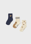 3 pack of teddu bear socks for baby