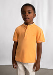 Mayoral Usa Inc Short Sleeve Henley Polo in Peach - Little Miss Muffin Children & Home