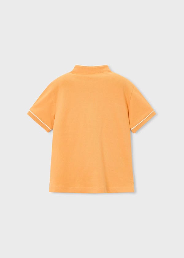 Mayoral Usa Inc Short Sleeve Henley Polo in Peach - Little Miss Muffin Children & Home