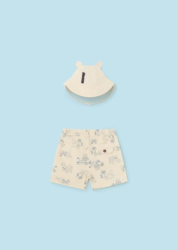 Mayoral Usa Inc Mayoral Bermuda Shorts with Reversible Bucket Hat Set - Little Miss Muffin Children & Home