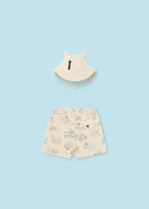 Mayoral Usa Inc Mayoral Bermuda Shorts with Reversible Bucket Hat Set - Little Miss Muffin Children & Home