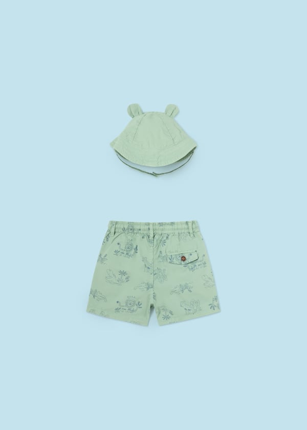 Mayoral Usa Inc Mayoral Bermuda Shorts with Reversible Bucket Hat Set - Little Miss Muffin Children & Home
