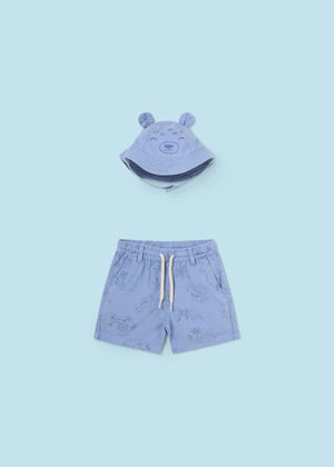 Mayoral Usa Inc Mayoral Bermuda Shorts with Reversible Bucket Hat Set - Little Miss Muffin Children & Home