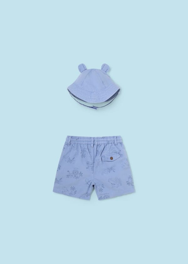 Mayoral Usa Inc Mayoral Bermuda Shorts with Reversible Bucket Hat Set - Little Miss Muffin Children & Home