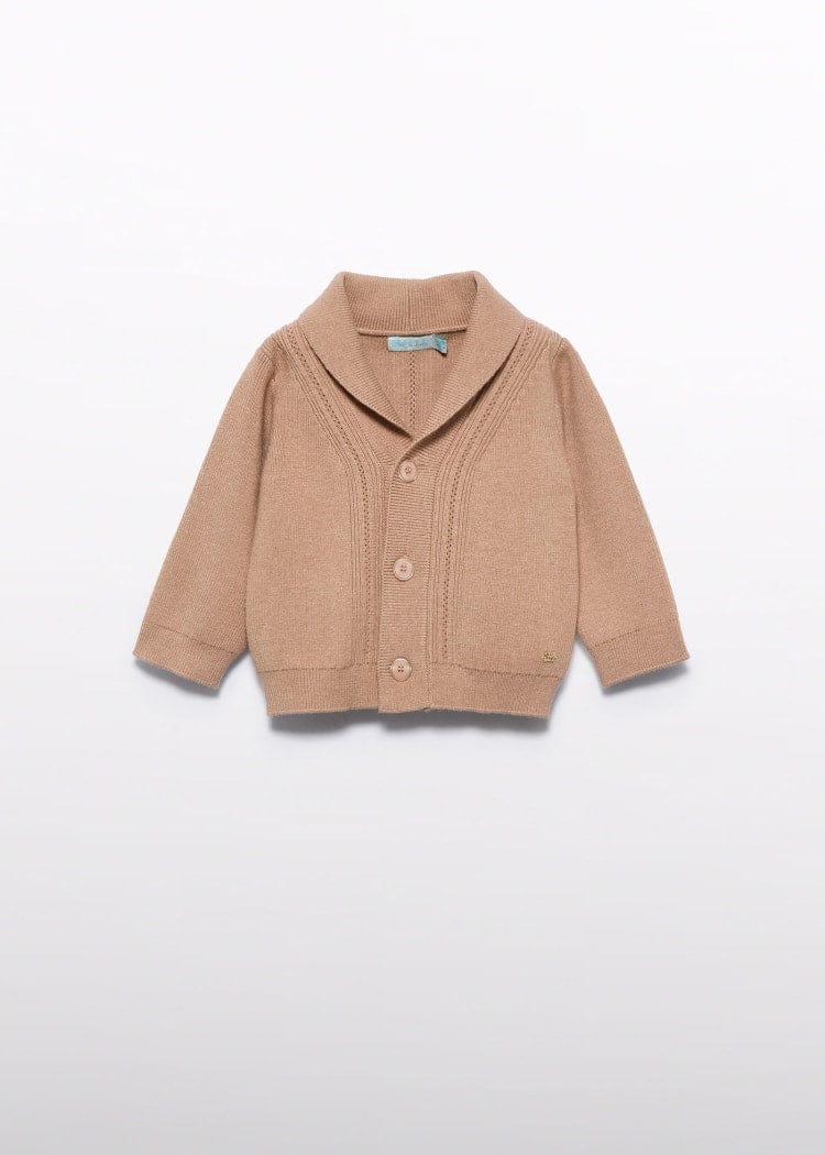 Abel & Lula Abel & Lula Baby Cardigan with Collar in Camel - Little Miss Muffin Children & Home