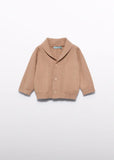 Abel & Lula Baby Cardigan with Collar in Camel