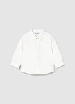 white long sleeve button down for baby