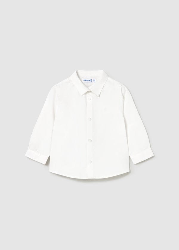 white long sleeve button down for baby