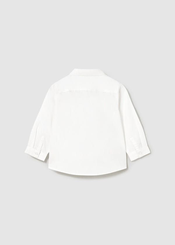 white long sleeve button down for baby