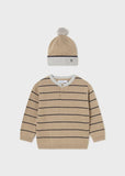 Mayoral Striped Sweater & Hat Set for Baby