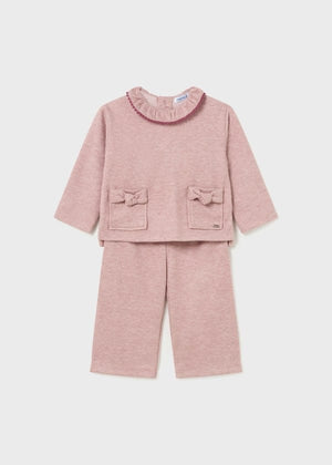 Mayoral Usa Inc Mayoral Sweater and Pants Set in Heather Petal - Little Miss Muffin Children & Home