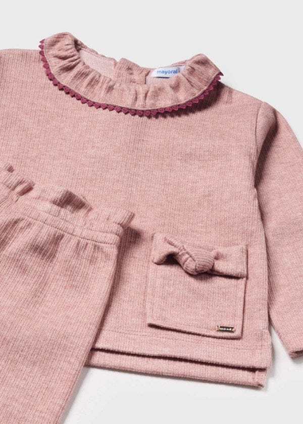 Mayoral Usa Inc Mayoral Sweater and Pants Set in Heather Petal - Little Miss Muffin Children & Home