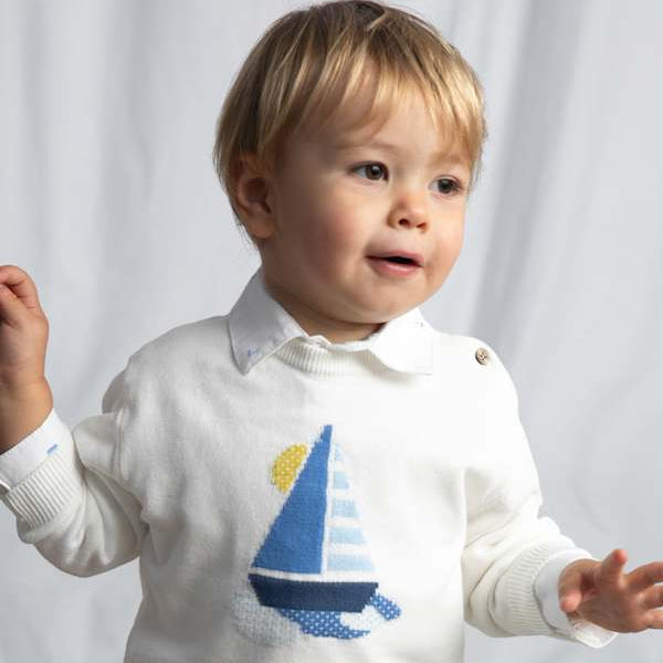 Mayoral Usa Inc Sailboat Sweater - Little Miss Muffin Children & Home