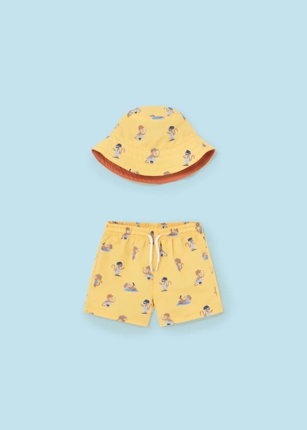 Mayoral Usa Inc Mayoral Swim Shorts with Bucket Hat Set - Little Miss Muffin Children & Home