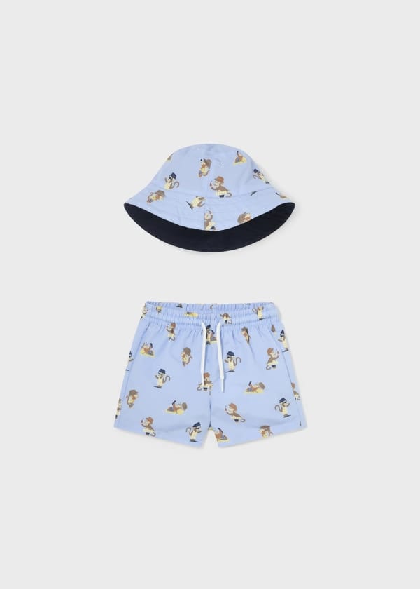 Mayoral Usa Inc Mayoral Swim Shorts with Bucket Hat Set - Little Miss Muffin Children & Home