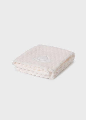 Mayoral Faux Fur Teddy Blanket in Off White