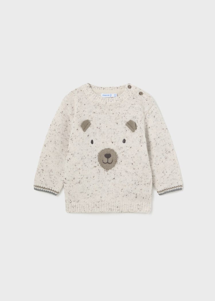 Mayoral Usa Inc Mayoral Teddy Bear Sweater in Cream - Little Miss Muffin Children & Home
