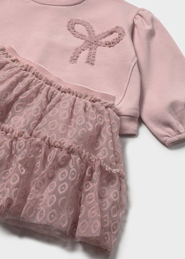 baby pink Tulle Skirt & Sweater Set