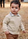Mayoral Usa Inc Intarsia Animal Sweater in Oat - Little Miss Muffin Children & Home