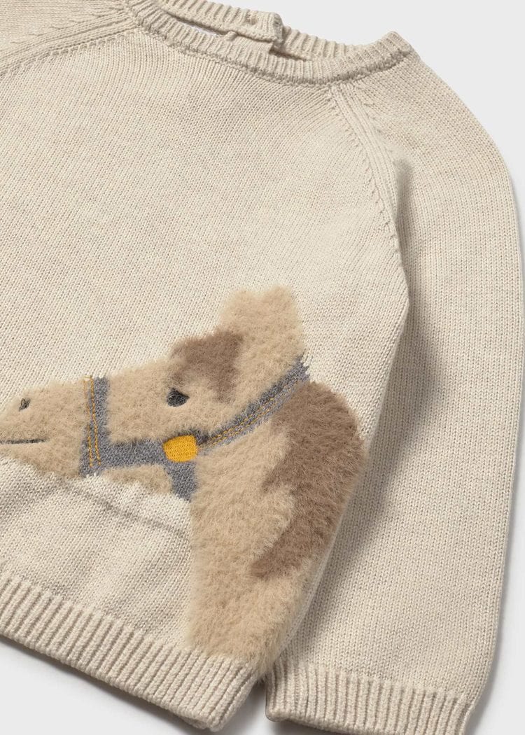 Mayoral Usa Inc Intarsia Animal Sweater in Oat - Little Miss Muffin Children & Home