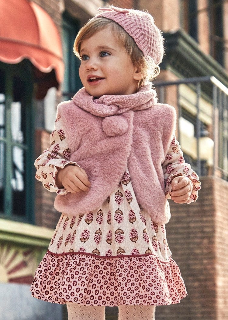 Mayoral Usa Inc Mayoral Drop Waist Print Dress for Baby in Petal - Little Miss Muffin Children & Home