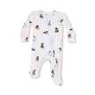 baby footie pajamas with animals playing sports