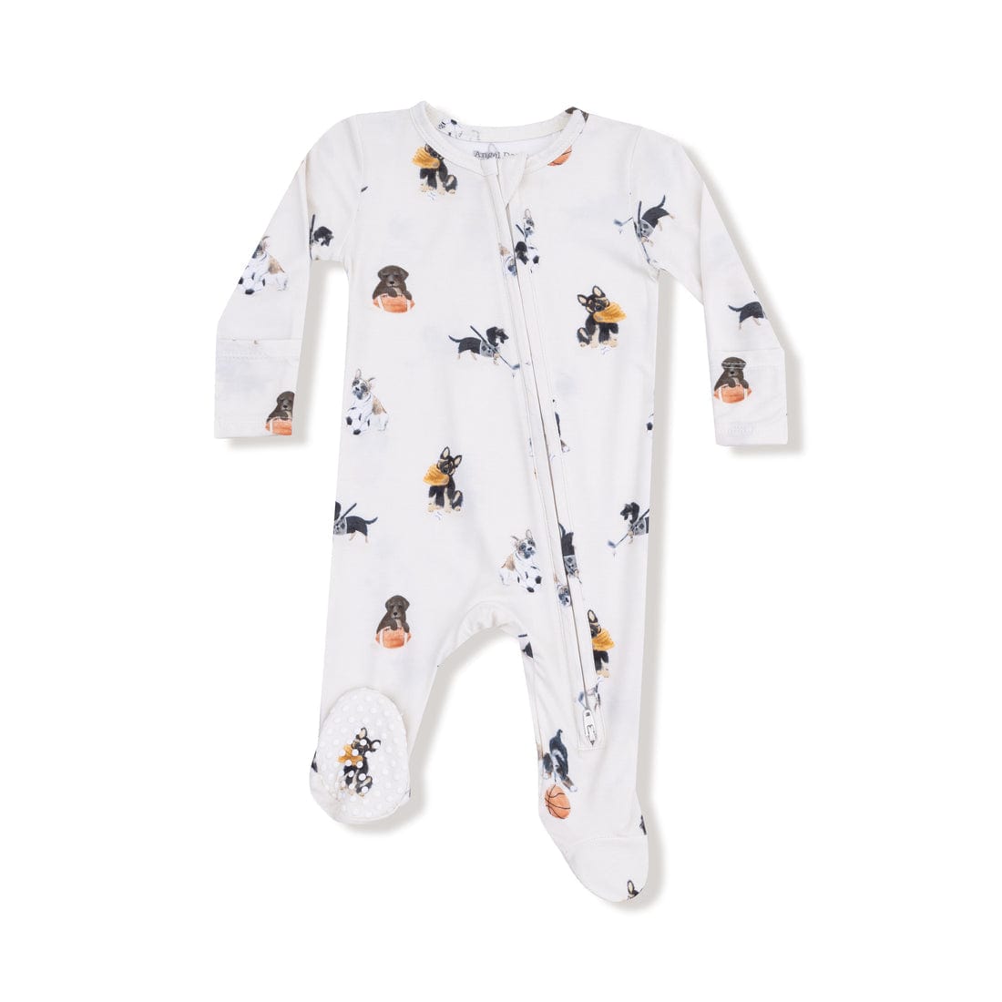 baby footie pajamas with animals playing sports