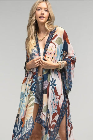 Urbanista Botanical Floral Kimono