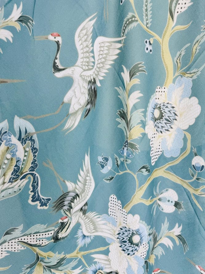 JC Sunny Fashion JC Sunny Teal-Multi Crane Scarf - Little Miss Muffin Children & Home