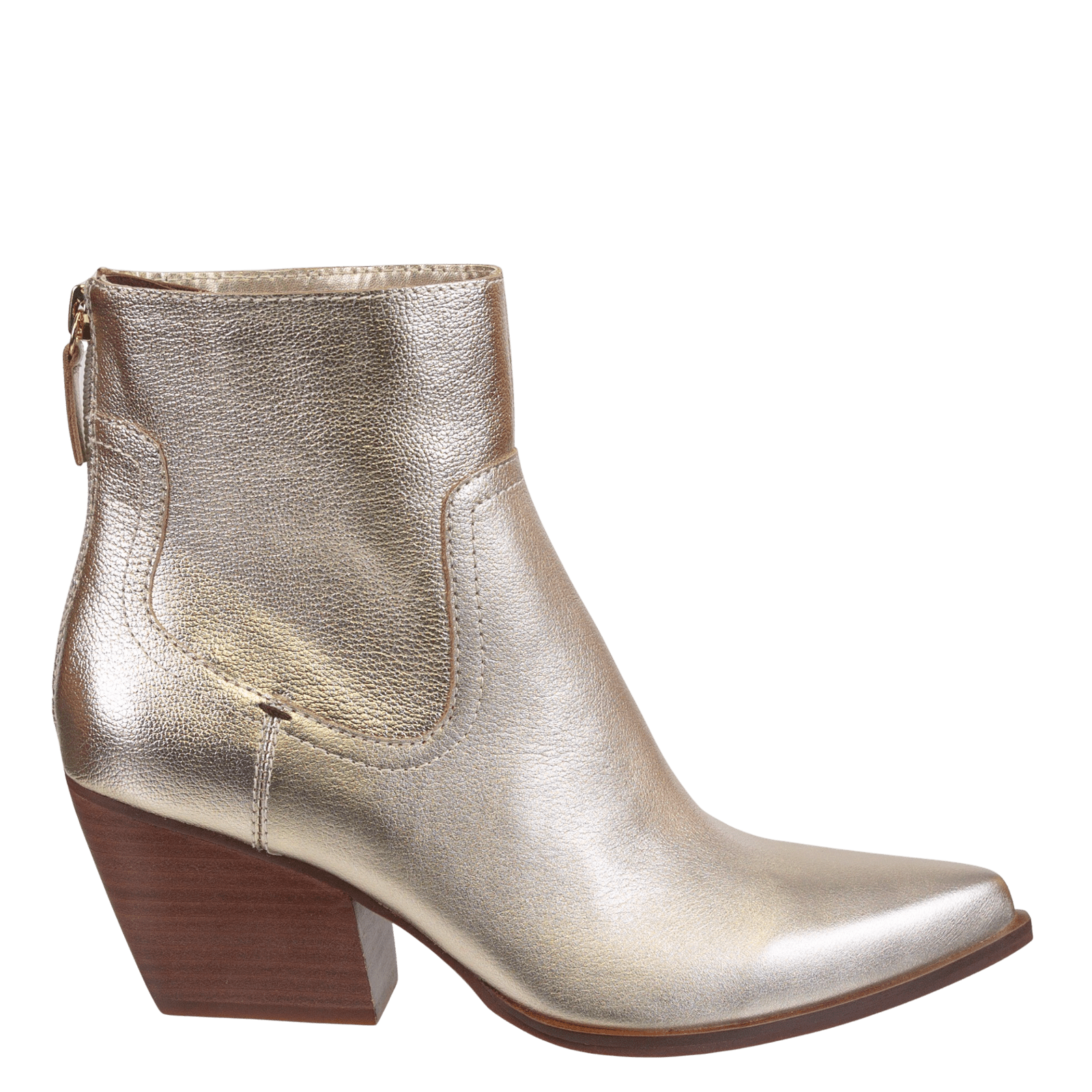 Naked Feet Naked Feet Baton Heeled Ankle Boots in Soft Gold - Little Miss Muffin Children & Home