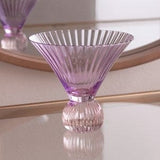 Beatriz Ball Glass Venice Martini Set of 4, Violet & Pink