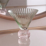 Beatriz Ball Glass Venice Martini Set of 4, Green & Pink