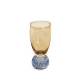 Beatriz Ball Glass Venice Shot Glass Set of 4, Amber & Blue