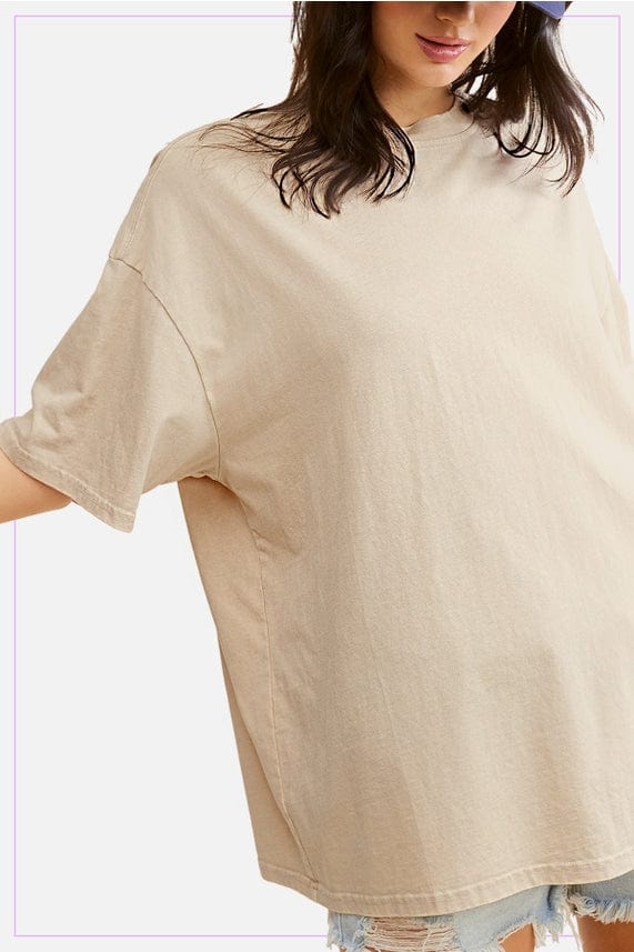 La Miel La Miel Mineral Washed Short Sleeve Oversized Top - Little Miss Muffin Children & Home