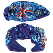 Sophia Collection Sophia Collection Patriotic Fireworks Sequin Top Knotted Headband - Little Miss Muffin Children & Home