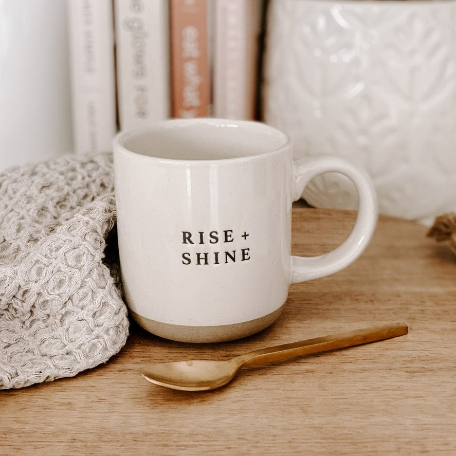 Sweet Water Decor Sweet Water Decor CM097 Rise + Shine 14oz Stoneware Style Coffee Mug - Little Miss Muffin Children & Home