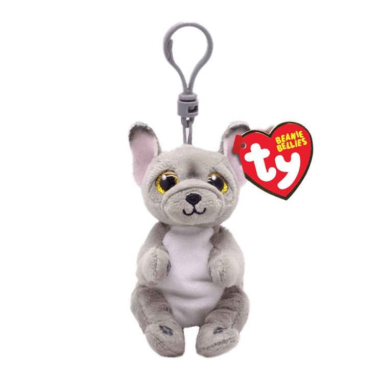 Ty Inc Beanie Bellie Clip Wilfred the Gray French Bulldog - Little Miss Muffin Children & Home