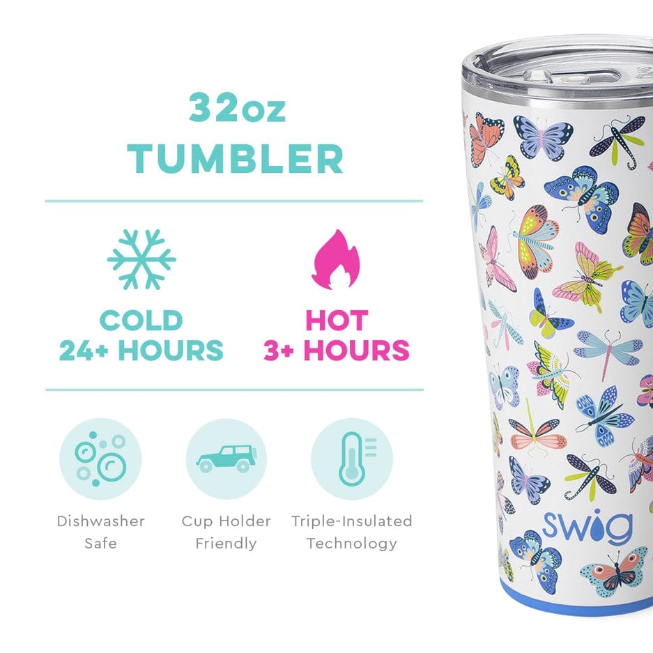 Swig Life Swig Life Butterfly Bliss Tumbler (32oz) - Little Miss Muffin Children & Home