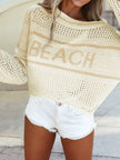 open weave beach sweater