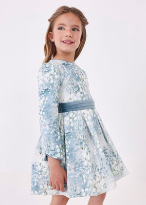 Mayoral Usa Inc Mayoral Belted Jacquard Printed Dress - Little Miss Muffin Children & Home