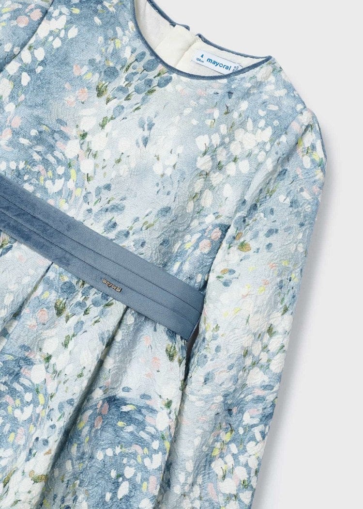 Mayoral Usa Inc Mayoral Belted Jacquard Printed Dress - Little Miss Muffin Children & Home