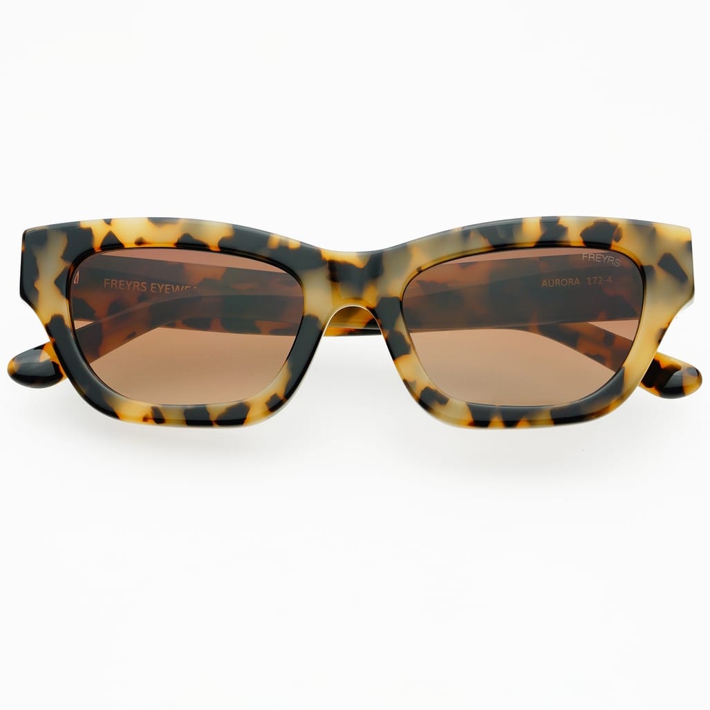 Aurora Acetate Cat Eye Sunglasses Milky Tortoise