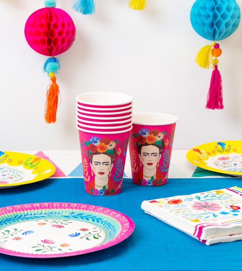 Talking Tables Talking Tables Boho Frida Kahlo 12oz Party Cups Pack of 12 - Little Miss Muffin Children & Home